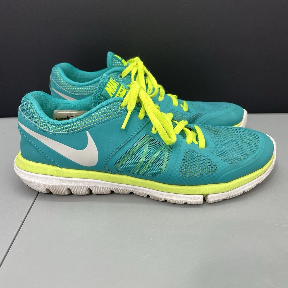 Nike Flex 2014 Run Sneakers Shoes Running Training Teal Green Womens 8